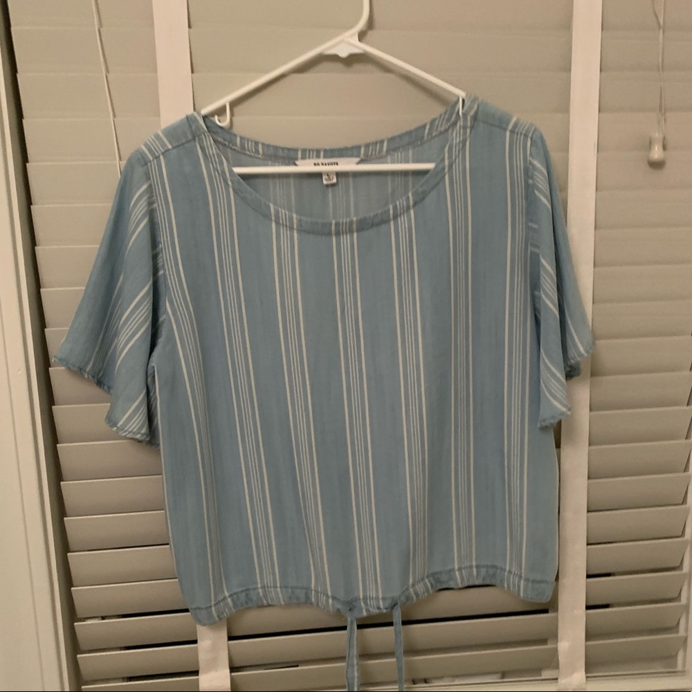 Blue tie shirt